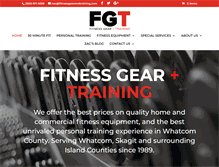 Tablet Screenshot of fitnessgearandtraining.com